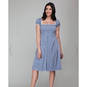 NWT Giulietta Mini Gingham Swing Dress Sz UK 14